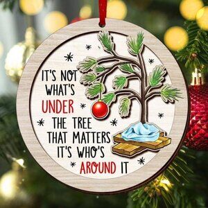 Family Christmas Ornaments - Wood Tree Decor for Loved Ones and Friends